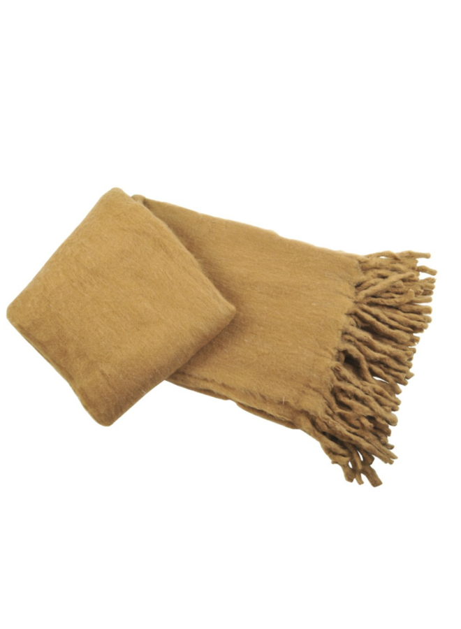 Throw with fringes 130 x 170 cm - Nutmeg Go Round