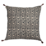 BDJ Cushion Cover Printed With Indian Flowers And Stripes Indigo EXCL. VULLING  Bonheur du Jour