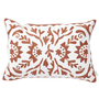 Cushion Cover with flower embroidery Cream  Bonheur du Jour