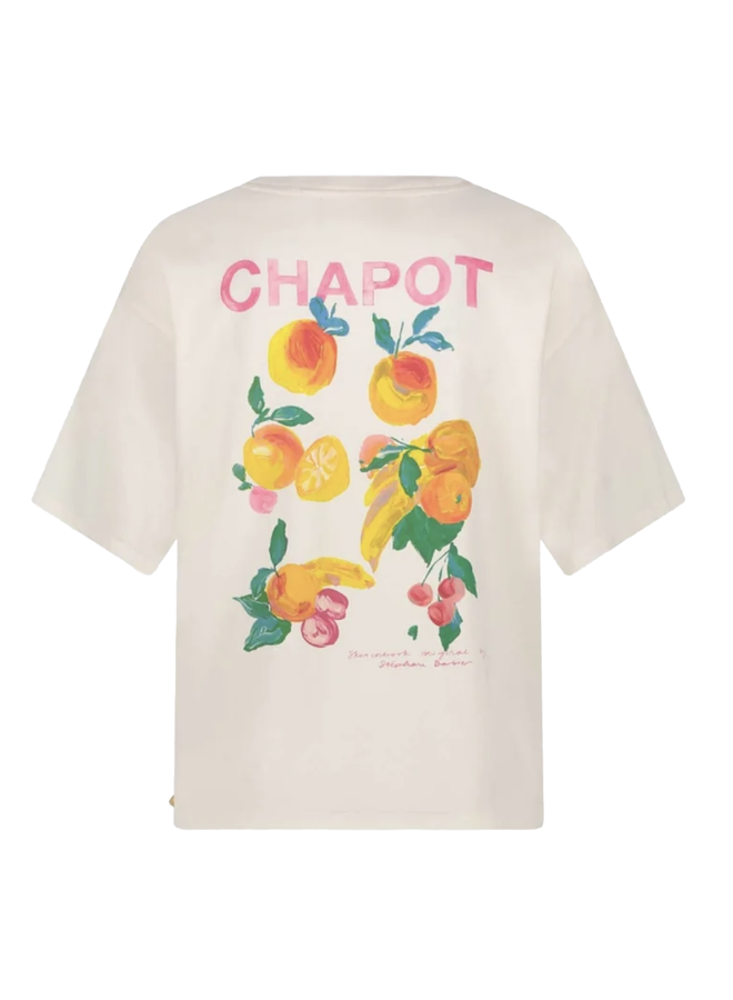 Steve Sketchbook T- Shirt Cosy White/ Orange Fabienne Chapot SALE
