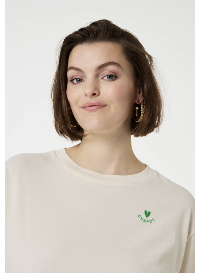 Steve Sketchbook T- Shirt Cosy White/ Orange Fabienne Chapot SALE