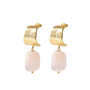 Honest Rose Quartz Earrings Gold Plated A Beautiful Story