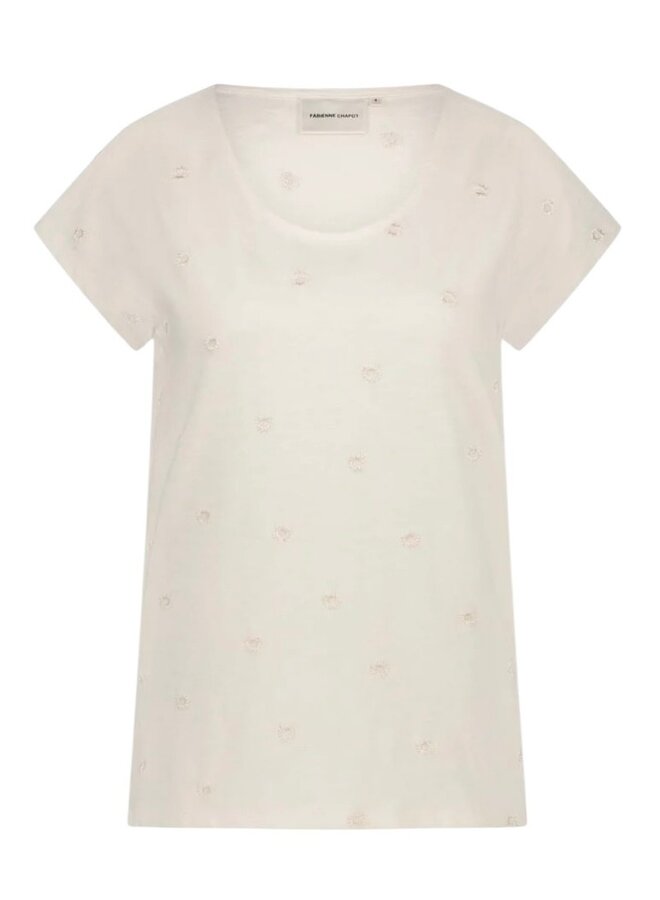 Fabienne Chapot Phil Round T-Shirt Cosy White Uni SALE