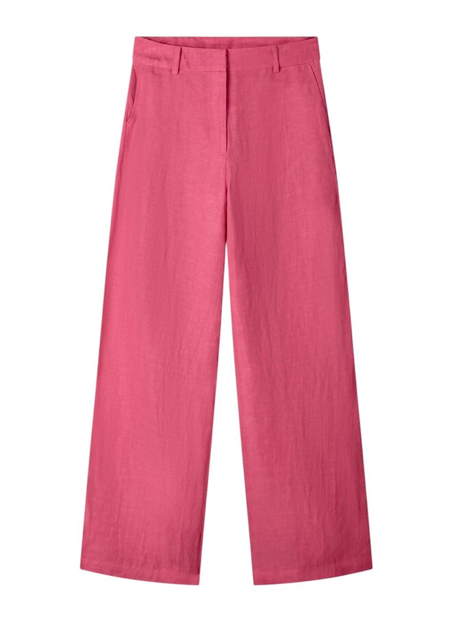 Pom Amsterdam PANTS Raspberry Linen