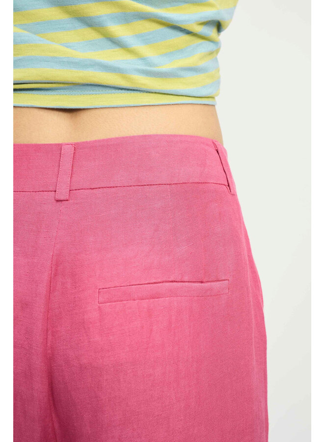 Pom Amsterdam PANTS Raspberry Linen