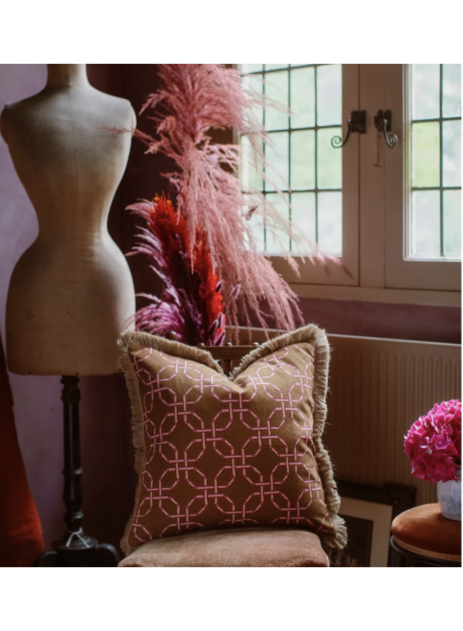 Cushion Harper Spice & Pink (Filling included)Palais Sustainable Luxury