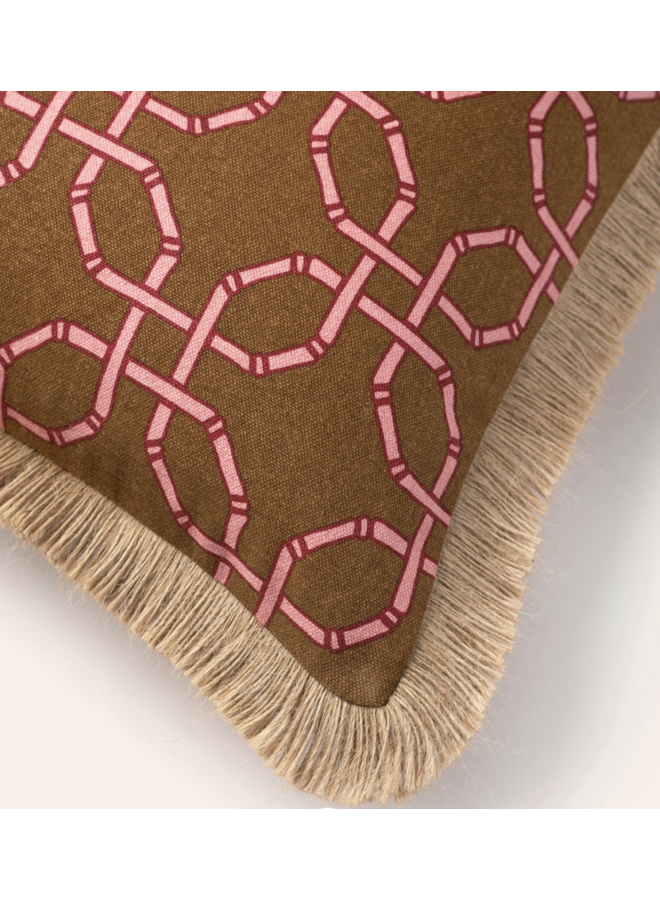 Cushion Harper Spice & Pink (Filling included)Palais Sustainable Luxury