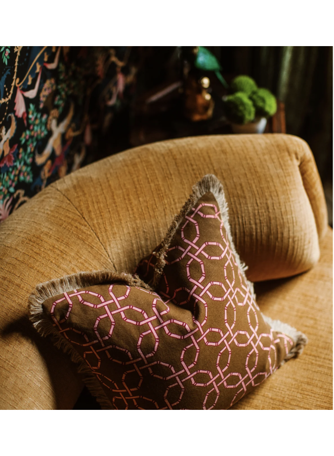 Cushion Harper Spice & Pink (Filling included)Palais Sustainable Luxury