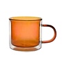 Beker 27cl dubbelwandig amber set/2