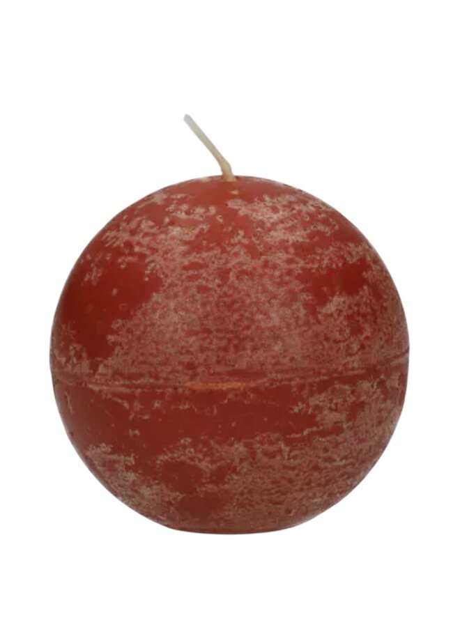 CANDLE - kaars - paraffine wax - DIA 6 cm - terracotta