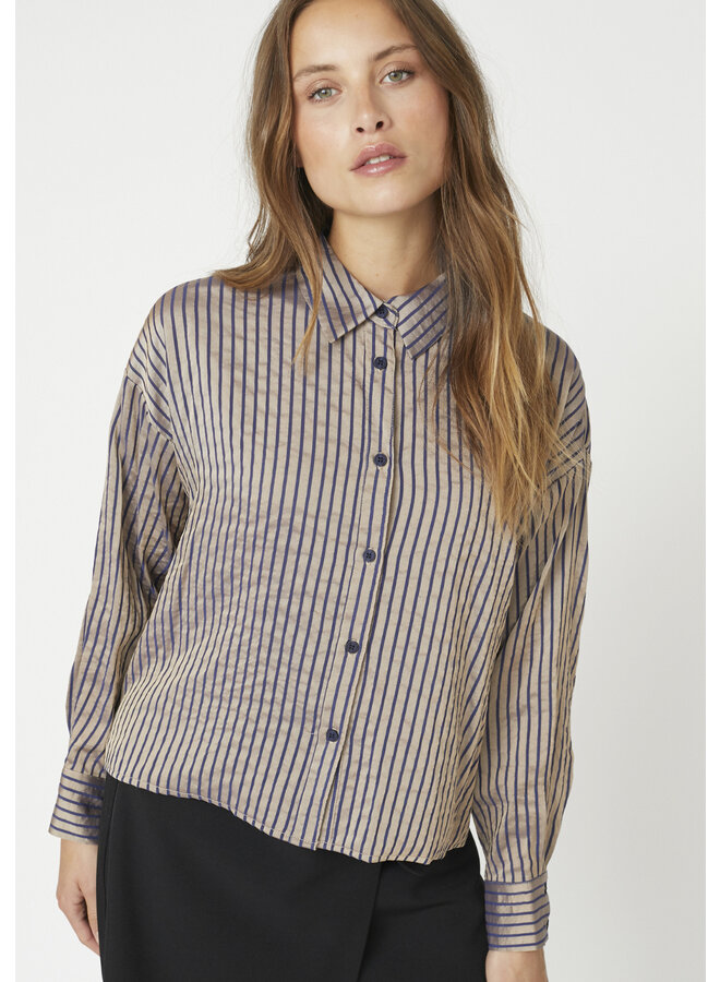Co'Couture Calvia Stripe Shirt Navy