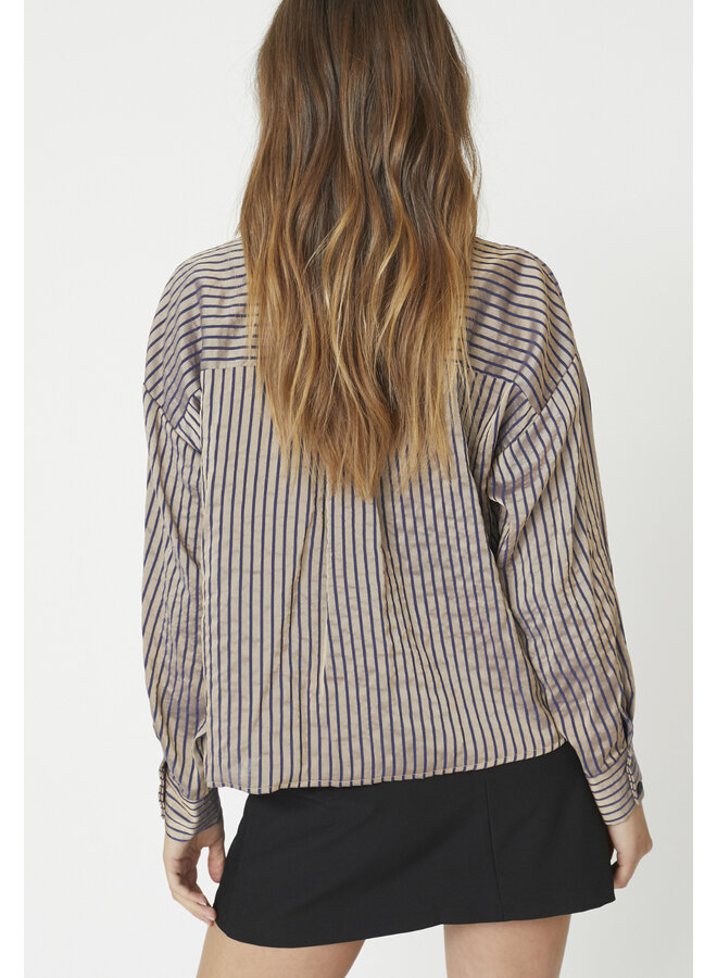 Co'Couture Calvia Stripe Shirt Navy