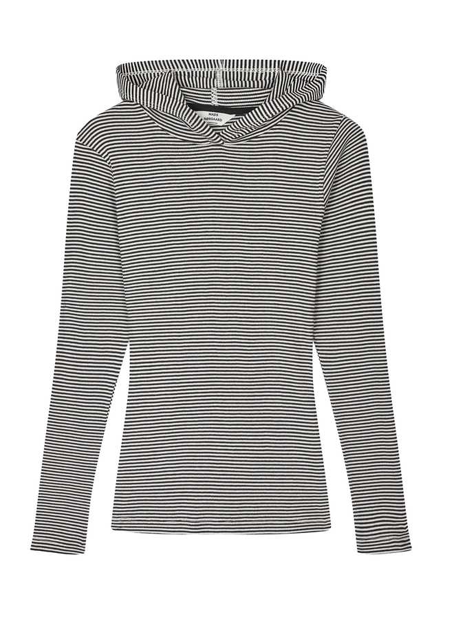 2x2 Cotton Stripe Tilla Hood Black/ Vanilla Ice Mad Norgaard