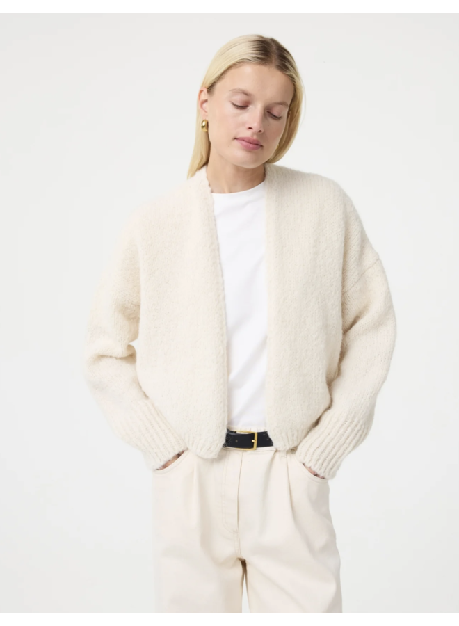 Becky Cardigan Off White Knitted