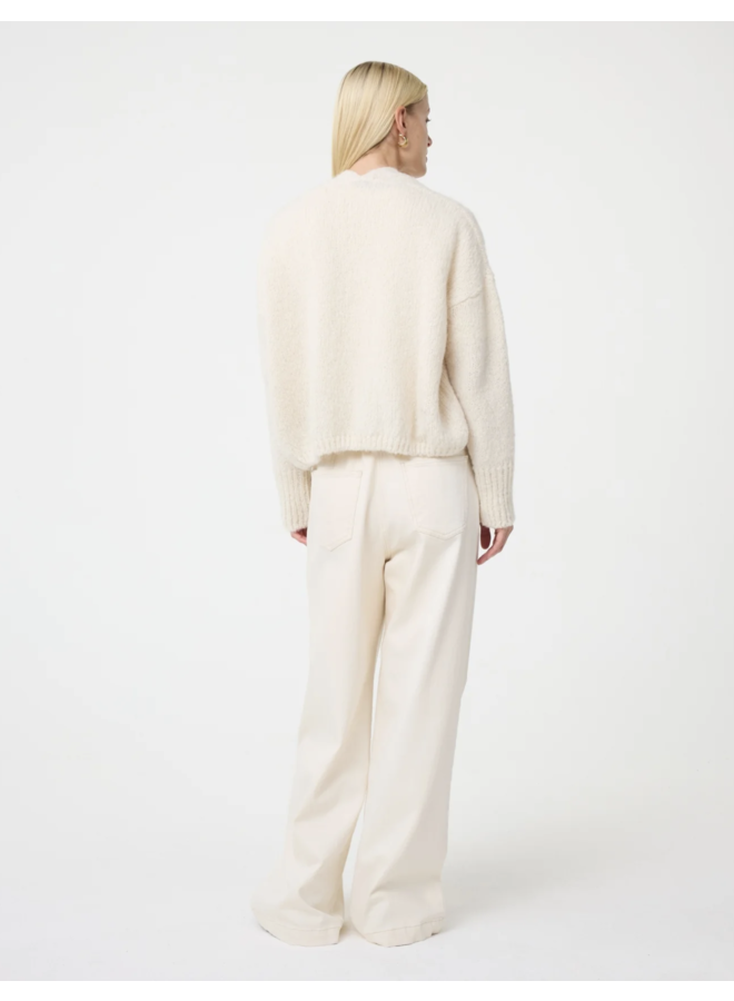 Becky Cardigan Off White Knitted