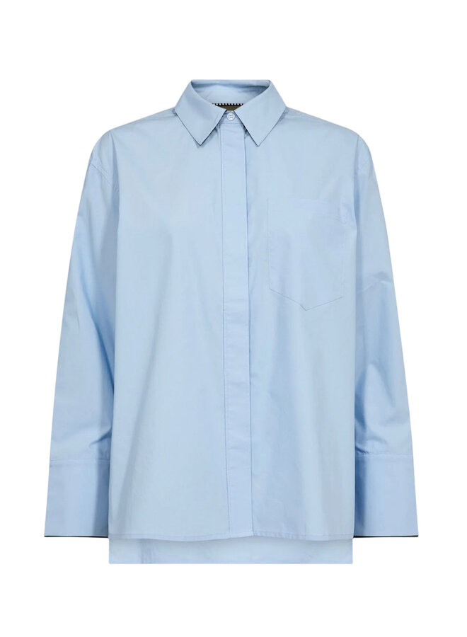 DonnaCC Fold Cuff Shirt Pale Blue Co' Couture
