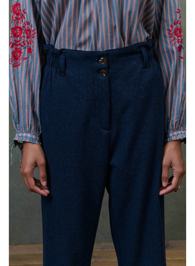 Pants Abuela Herringbone Navy Dusk Chevron Louise Misha