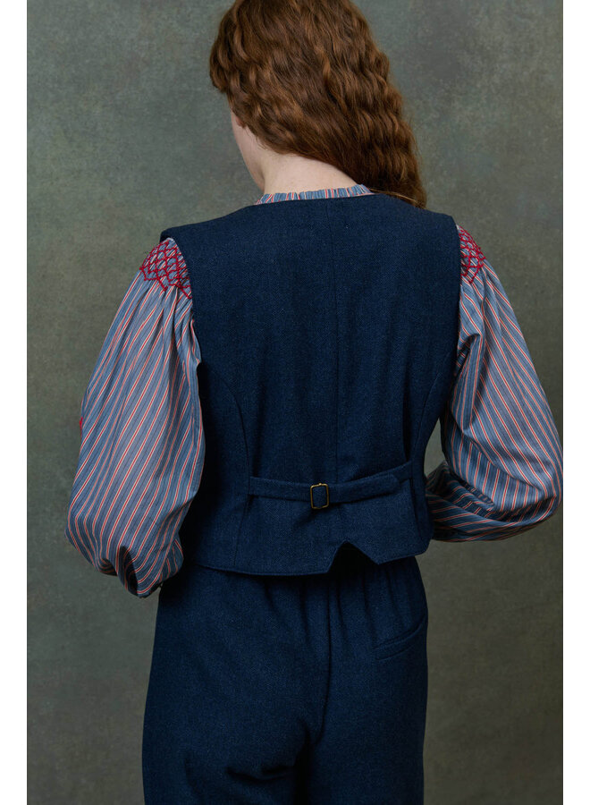 Pants Abuela Herringbone Navy Dusk Chevron Louise Misha