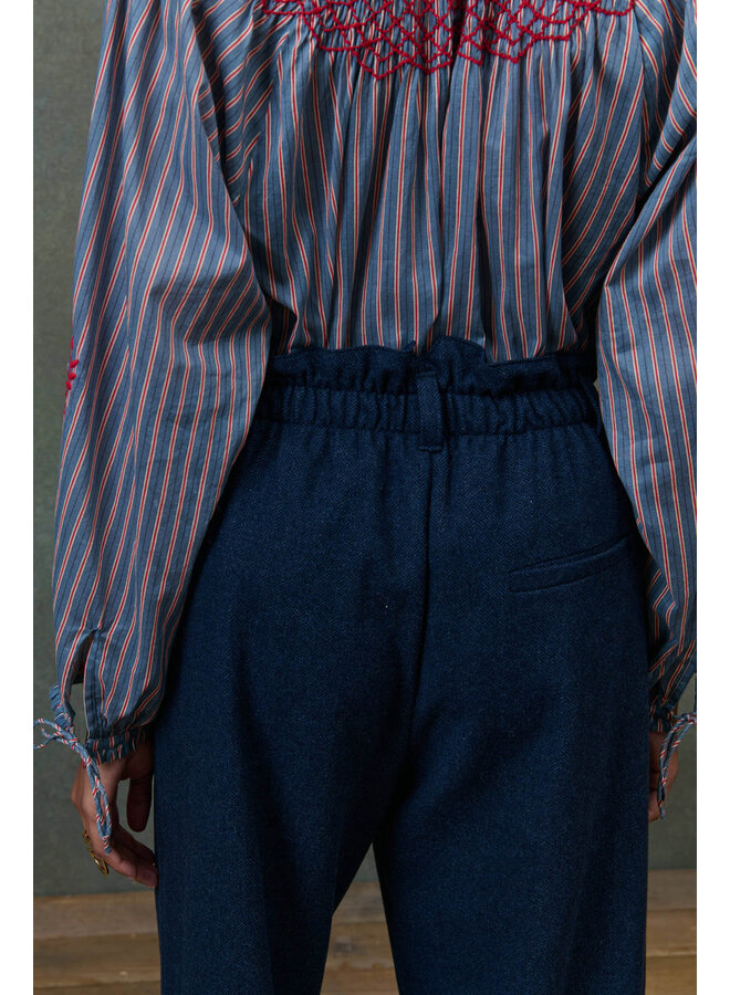 Pants Abuela Herringbone Navy Dusk Chevron Louise Misha