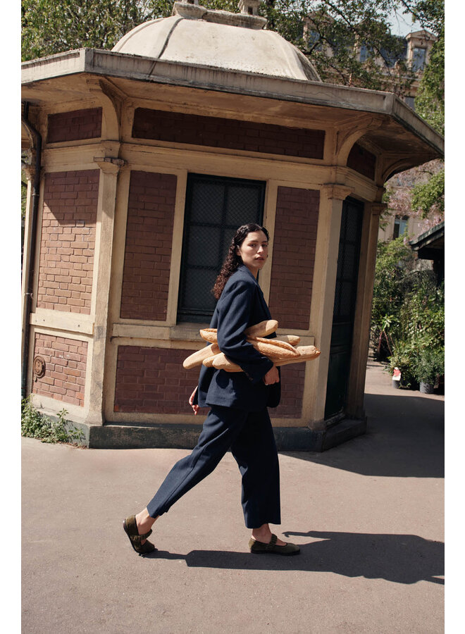 Pants Abuela Herringbone Navy Dusk Chevron Louise Misha