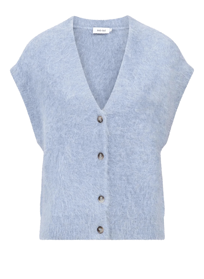 Constanze Cardigan Light Blue Knit-ted