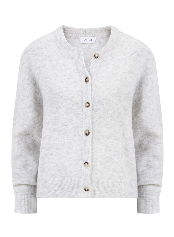 Britney Cardigan Light Grey Knit-ted