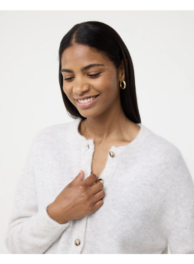Britney Cardigan Light Grey Knit-ted