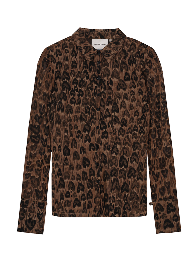 Kevis Blouse Burnt Sugar/Black Fabienne Chapot