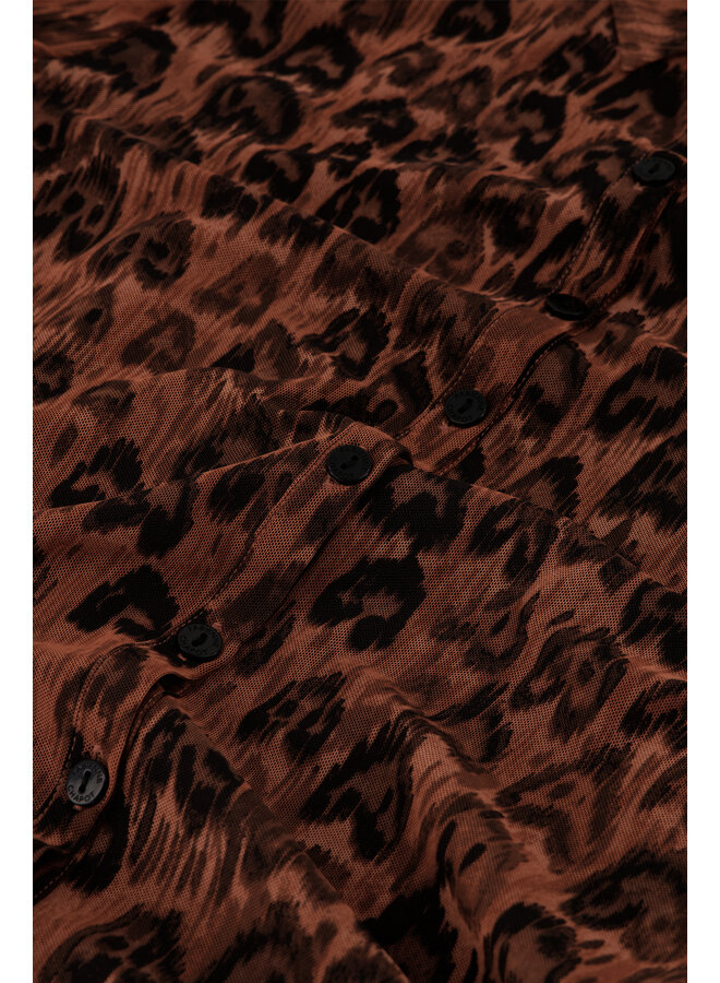 Kevis Blouse Burnt Sugar/Black Fabienne Chapot
