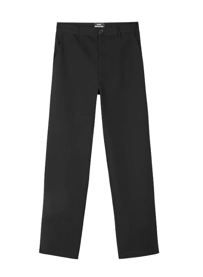 Mads Norgaard  Men Cotton Twill Stretch Elias Pants Black