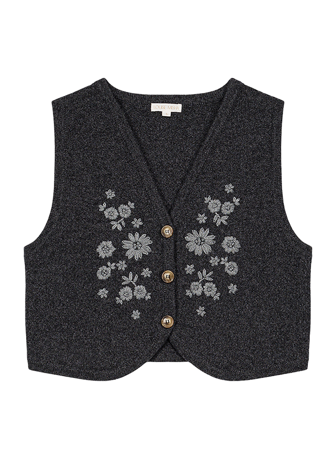 Cardigan Ibinka wool charcoal Louise Misha