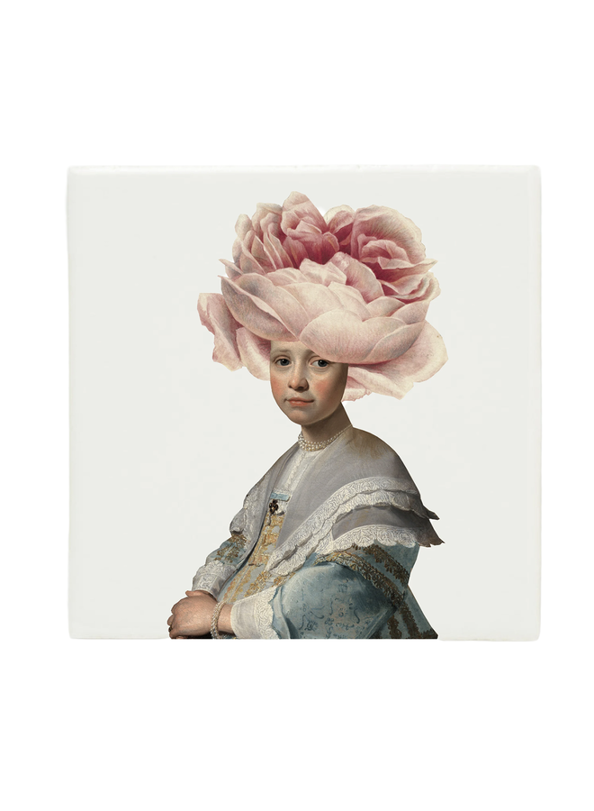 Wall Tile Collage Rijksmuseum meisje met roos