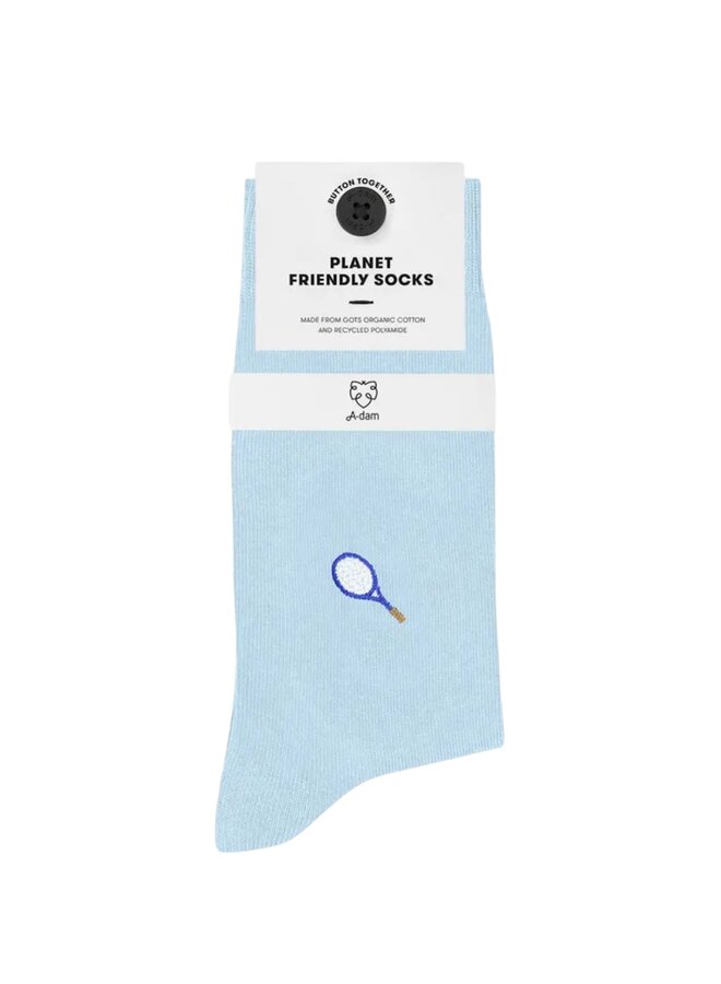Socks A-dam Casual Socks Light Blue Racket Arnation