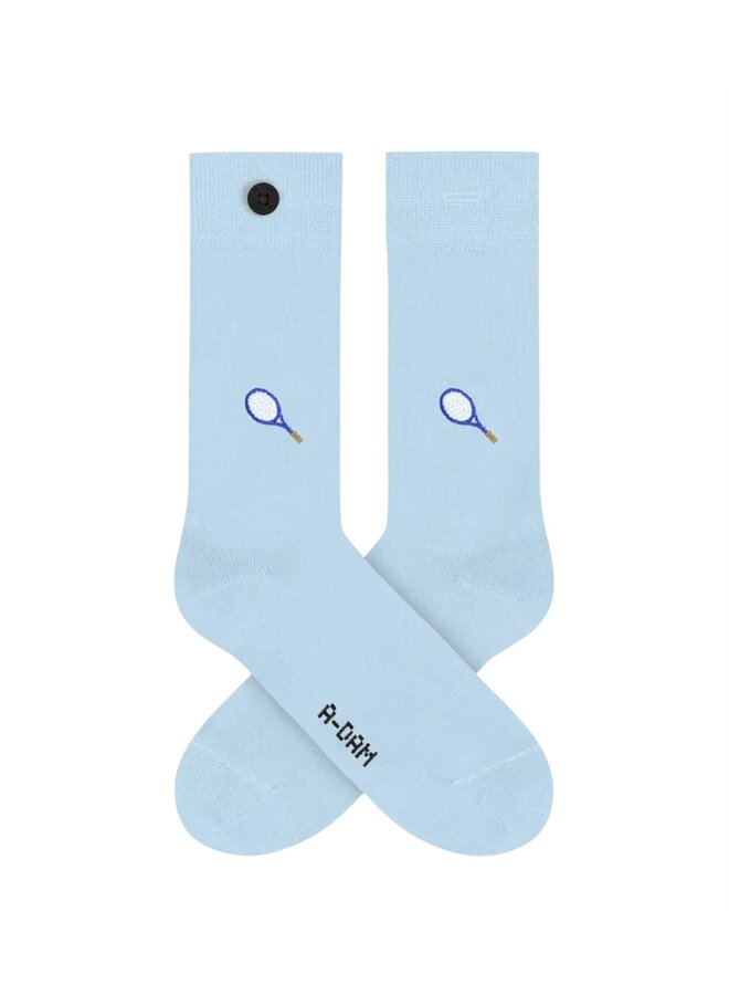 Socks A-dam Casual Socks Light Blue Racket Arnation