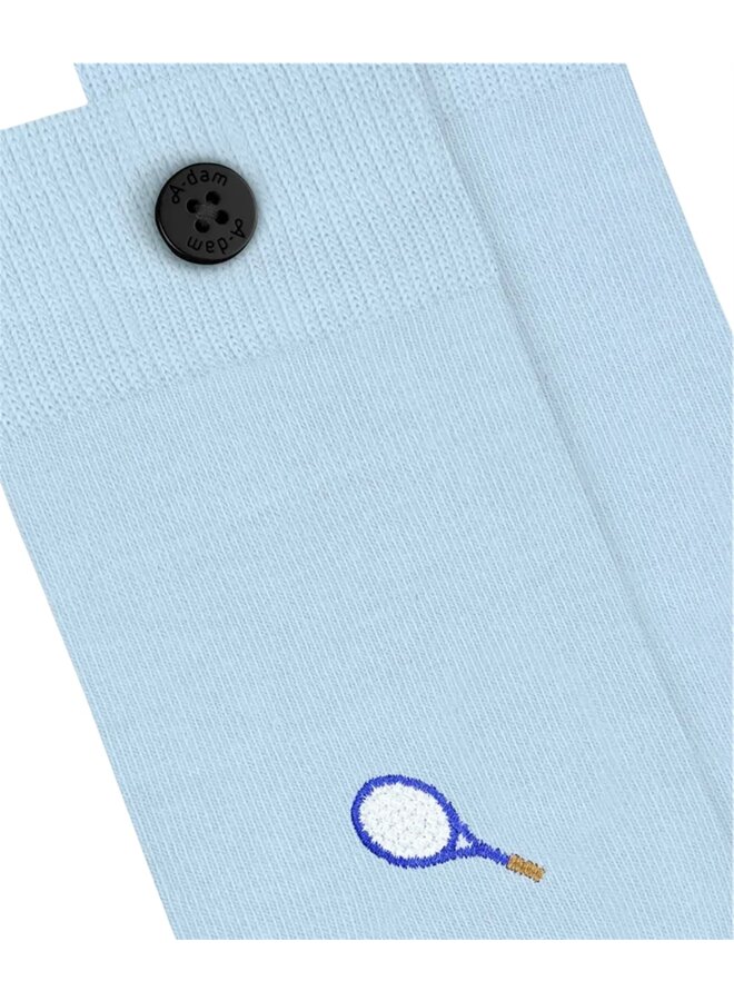 Socks A-dam Casual Socks Light Blue Racket Arnation