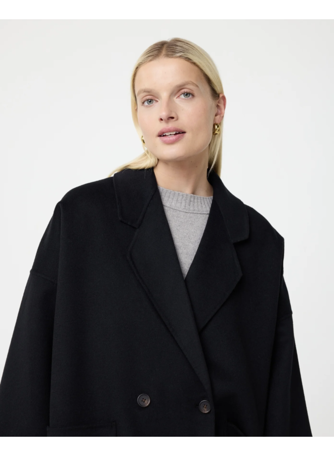 Knit-Ted Cape Coat Black