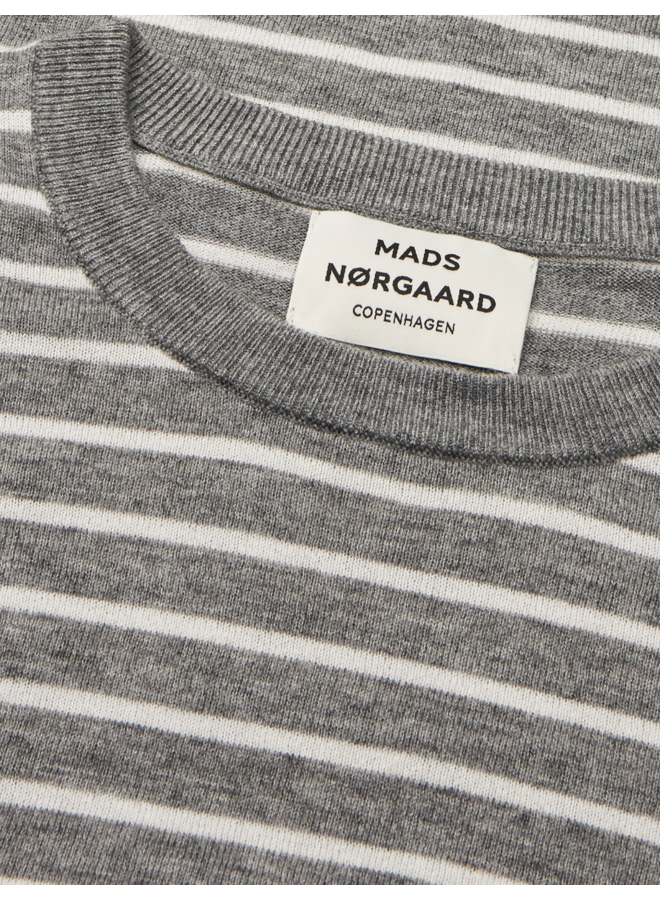 Mads Norgaard Fine Merino Ivy Knit Grey Melange/ Vanilla Ice