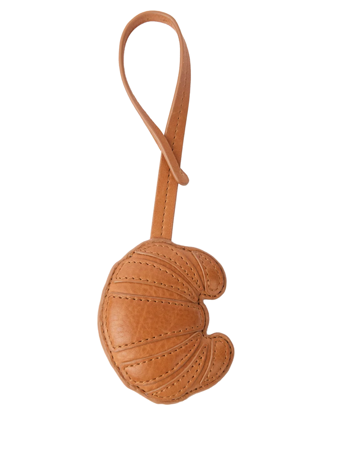 O My Bag Croissant Bag Charm Wild Oak Soft Grain Leather
