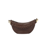 O My Bag Leo Midi Chocolate Twisted Handle Soft Grain Leather