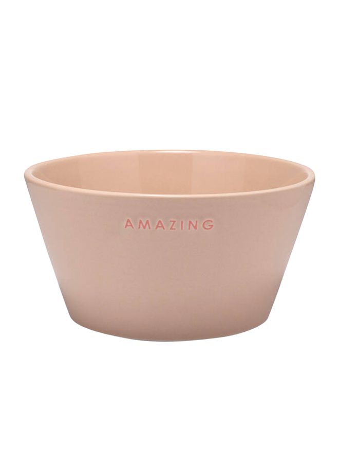 Ceramic bowl AMAZING beige H7cm Vondels
