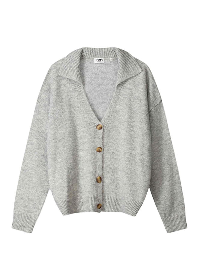 Pom Amsterdam CARDIGAN Grey Melange