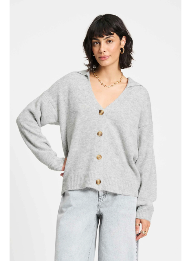 Pom Amsterdam CARDIGAN Grey Melange