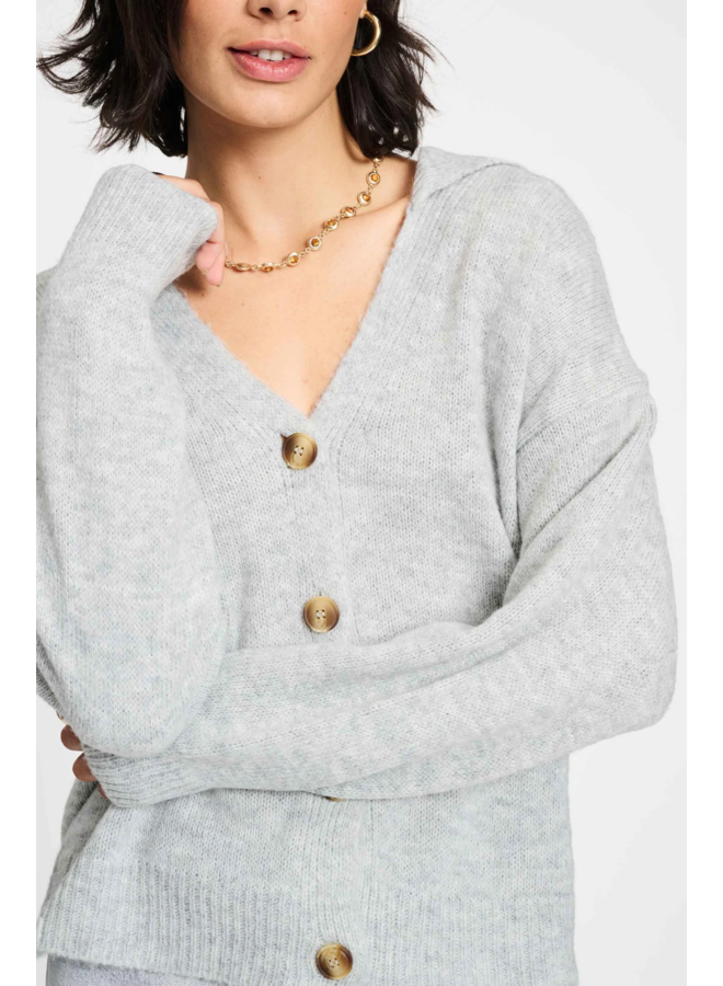 Pom Amsterdam CARDIGAN Grey Melange