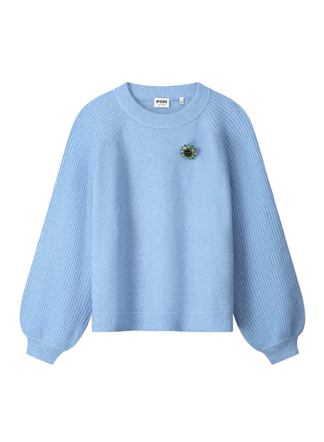 Pom Amsterdam PULLOVER Sky Blue