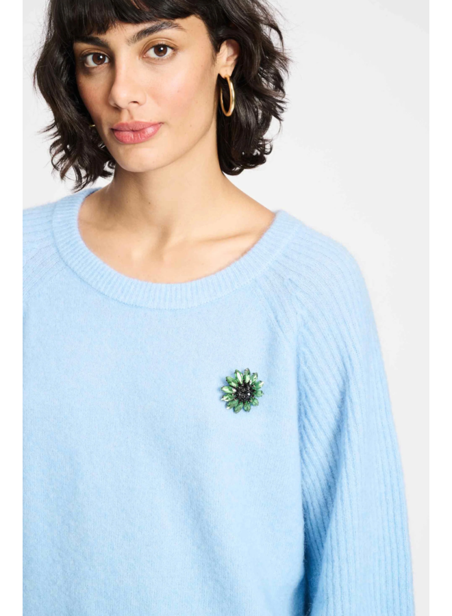 Pom Amsterdam PULLOVER Sky Blue
