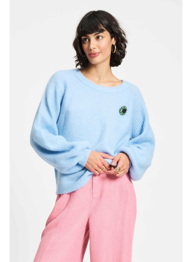 Pom Amsterdam PULLOVER Sky Blue