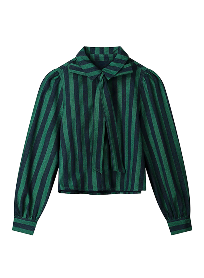 Pom Amsterdam BLOUSE Denim Striped