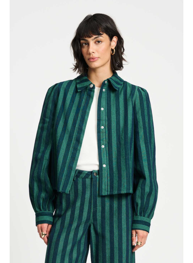 Pom Amsterdam BLOUSE Denim Striped