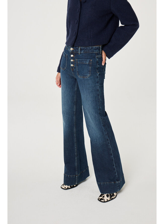 Vic Bootcut Jeans Medium Dirty Wash Fabienne Chapot