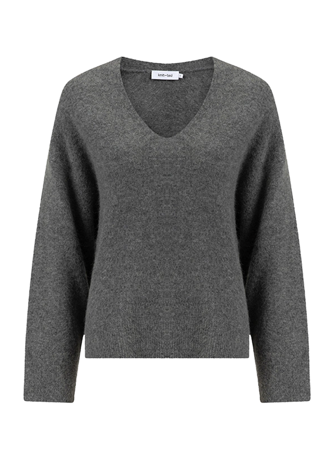 Knit-Ted Lucia Pullover Mid Grey
